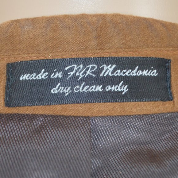 Gianfranco Ruffini Italy Men's Suede Brown Jacket Blazer Sport Suit Coat - Picture 7 of 8